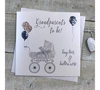 Grandparents to be Congratulations Handmade Baby Card by WHITE COTTON CARDS VN103,16cm x 16cm