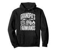 Grandpas Little Farmhands Tractor Barn Scene Pullover Hoodie