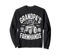 Grandpas Little Farmhands Tractor Barn Scene Sweatshirt