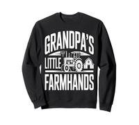 Grandpas Little Farmhands Tractor Barn Scene Sweatshirt