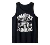 Grandpas Little Farmhands Tractor Barn Scene Tank Top