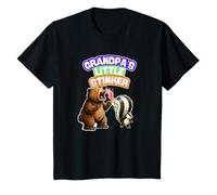 Grandpas Little Stinker Bear Skunk Stink Camping in Forest T-Shirt