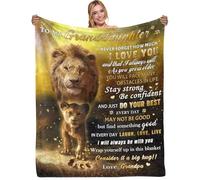 Grandpa's Super Soft Flannel Lion Blanket, 60"x50" - Perfect for Granddaughters' Birthdays