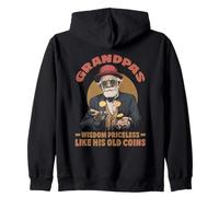 Grandpas wisdom priceless like his old coins Zip Hoodie