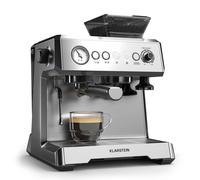 Klarstein GrandPresso Espresso Machine - 20-Bar, 1350W, Integrated Grinder, Milk Frother, 2.3L Water Tank, Barista Quality at Home, Thermoblock Heating, Espresso Machine for Home