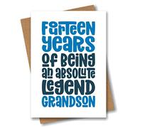 Grandson 14th Birthday Card - 14 Years of Being an Absolute Legend