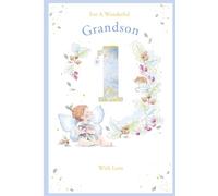 Grandson 1st Birthday Card Age 1 Acorn Pixie 9" x 6" Lovely Verse