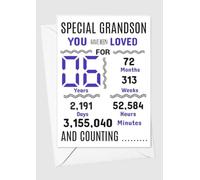 grandson 6th Birthday Card 6 we have loved you for days months years special A5 size