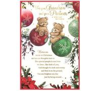 Grandson and Partner Christmas Card - Loving Verse - 23cm x 15.5cm (9" x6") C75