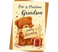 Grandson Birthday Card From Grandparents with Love Encouraging Words for a Bright Future Gift Ready