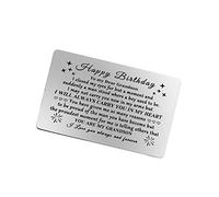 Grandson Birthday Gifts Grandson Gifts from Grandma Grandpa Engraved Wallet Insert Card Inspirational Gift for Grandson Adult Birthday Gifts Ideas Motivational Birthday Gifts Metal Wallet Insert Card