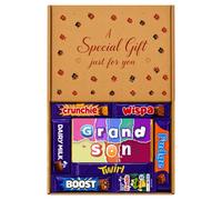 Grandson Chocolate Hamper Gift Box - Letterbox-Friendly Chocolate Gift for Grandson - Birthday Present, Christmas Treat or Thank You Gift for Boys - Chocolate Treat Box for All Occasions