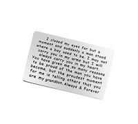 Grandson from Grandma Grandpa Inspirational Gift for Grandson Engraved Wallet Insert Card Motivational Gifts Graduation Birthday Christmas Deployment Encouragement Gift for Grandson