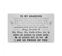 Grandson Gifts from Grandma, My Grandson Gifts, I Love My Grandson Wallet Card, Grandson Birthday Cards