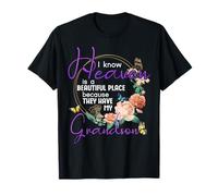 Grandson I Know Heaven is a Beautiful Place Family Memorial T-Shirt