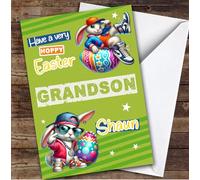 Grandson Kids Personalised Easter Card Cool Hip Hop Bunnies | Personalised Easter Card For Grandson, Kids, Animals