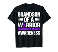 Grandson of A Warrior Pancreatic Cancer Awareness Ribbon T-Shirt