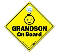 Grandson On Board Sign, Baby On Board Sign