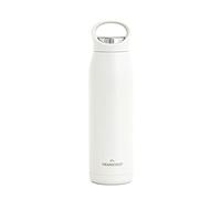 Grandties 700 ml Insulated Sports Water Bottle with Leak-Proof Ergonomic Lid with Handle - Double-Walled Stainless Steel Drinking Bottle Keeps Hot for up to 24 Hours / 12 Hours (White), ZL001210701