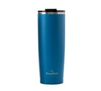 GRANDTIES Insulated Coffee Tumbler Cup w/Tritan Lid | Leak Proof, Reusable, Double Walled Vacuum Stainless Steel Water Bottle Travel Mug | Thermal Cups for Hot and Cold Drinks | 20oz | Cobalt Blue