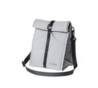 GRANDTIES Insulated Lunch Bag for Women, Men, Adults - Rolltop Leak Proof Meal Prep Lunch Box Containers, Reusable Snack Bags, Travel Cooler, Small Soft Cooler Bag, Fold Top Sandwich Bags, Grey