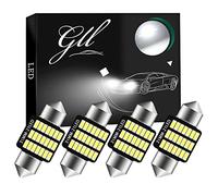 Grandview 4pcs 31MM C5W Canbus White Festoon Interior LED Bulbs with 21-3014-SMD Chips 6411 6413 6418 C5W LED Bulbs for Car Interior Dome Map Door Courtesy License Plate Lights