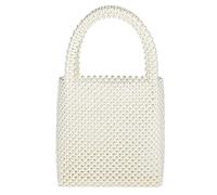 Grandxii Pearl Clutch Purse White Summer Handbag Tote Bag Evening Party Bag With Pearls For Women, White-e