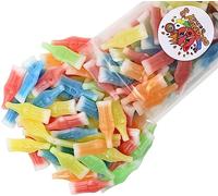 Grandys Candys Nik-L-Nips Vintage Wax Bottle Candy Drinks Filled with Flavored Syrups (Cherry, Orange, Lemon, Blue Raspberry, and Green Apple Flavors) 1 Pound
