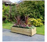 Grange Fencing Elite Outdoor Garden Wooden Planter 30.2 X 120 X 40Cm Rectangular Pressure Treated Timber Flower Herb Plant Pot Gardening
