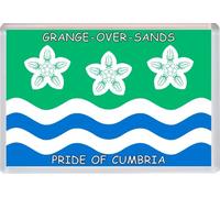 Grange-Over-Sands - Pride of Cumbria - Cumbrian County Flag - Jumbo Fridge Magnet