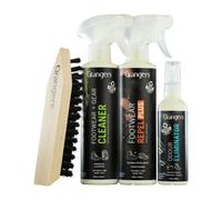 Grangers Footwear Care Kit (White, 4Pc) - Cleaner, Repel Plus, Odour Eliminator & Brush