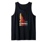 Grangeville Idaho Retro State Map Novelty Vacation Souvenir Tank Top