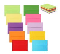 Granhoolm 50 Pack A7 Invitation Envelopes 5.25 x 7 .25 For 5x7 Cards - Peel & Press,Ideal for Invitations,Weddings,Parties,Greeting Cards,Photos(Multicolor)