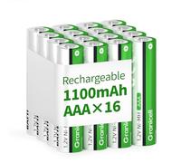 Granicell AAA Rechargeable Batteries, 1100 mAh High Capacity AAA Battery, 1.2V NiMH Low Self-Discharge Triple A Batteries, 16 Pack