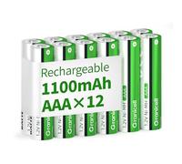 Granicell AAA Rechargeable Batteries (12 Pack), 1100 mAh High Capacity, 1300 Cycles, 1.2V Low Self-Discharge NiMH Rechargeable AAA Battery