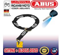 Abus Granit Detecto X Plus 8077 Yellow 12KS Black Loop Motorcycle Lock