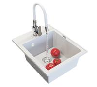 Granit Single Bowl Sink Nero Granitan With Tap And Waste Set