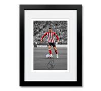Granit Xhaka Sunderland Signed Photo Poster Print Picture Display Framed Autograph Memorabilia for Football Fans Gift Switzerland (A4 Framed & Mounted B+W)