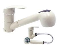 Granitan Hand Beige Kitchen Tap With Pull-Out Spout 1Pc