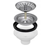 Granitan Kitchen Sink Strainer, Sink Strainer for Hole 90 mm Standard Sizes, Kitchen Sink Plug Stopper Strainer Basket Sink for Kitchen Sink