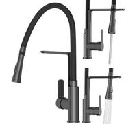 Granitan Kitchen Tap Vegas Pull-Out Spout Gun Grey 1Pc