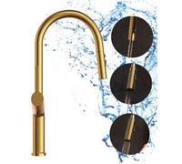 Granitan Nokka Kitchen Tap With Pull-Out Spout Gold 1Pc