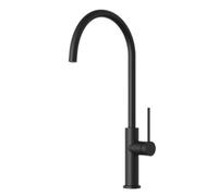 Granitan Prestige Slim Kitchen Mixer Tap Black Granite Effect, Single Lever, Swivel Spout, Deck Mounted