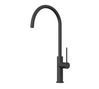 Granitan Prestige Slim Kitchen Mixer Tap - Speckled Black Granite Effect, Swivel Spout, Single Lever, Deck Mounted, 1 Pack