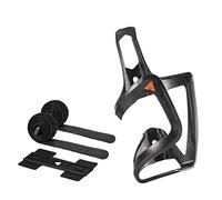 Granite Aux Carbon Fiber Bottle Cage with Strap Kit, Lightweight Bicycle Water Bottle Cage, Side-Loaded Bike Water Bottle Holder for Extra Water Carrying Capacity, Easy to Use Bike Bottle Cage