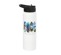 Granite Boulders and Coral Reefs Vacation Seychelles Stainless Steel Insulated Water Bottle