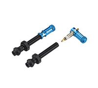 Granite Outdoors Presta Valve Cap & Stem Juicy Nipple, Alloy, Valve Core Remover, Blue 44mm