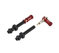 Granite Outdoors Valve Cap Set – Juicy Nipple & Presta Valve Stems, Dust Covers, Core Remover – Red