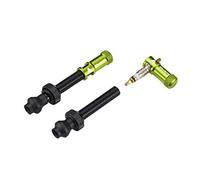 Granite Juicy Nipple Valve Cap and Presta Valve Stem Set, Bike Tyre Caps Dust Covers with Valve Core Removing Function, Durable Alloy Tyre Valve Cap (Green)