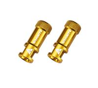 Granite Juicy Nipple Valve Cap with Valve Core Removing Function, Easy to Use Bike Tyre Caps Dust Covers, Durable Alloy Tyre Valve Cap (Gold)